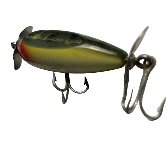 Creek Chub Injured Minnow Fishing Lure Vintage Wood Bait 3 in Treble Hooks Colle - Picture 2 of 8